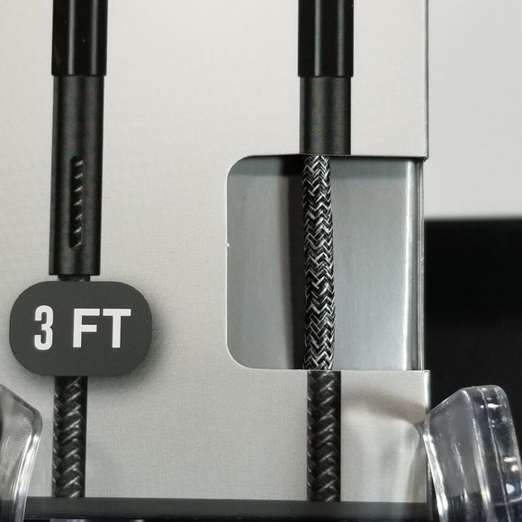 Audio Cable - Braided Cable - Heavy Duty - 3 FT - 3.5 MM -NEW - Picture 3 of 5